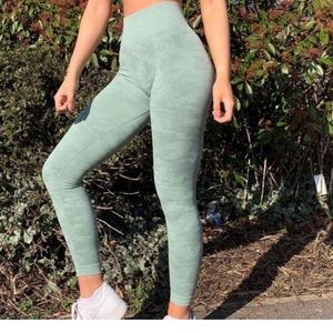 NWOT Gymshark Adapt Seamless  Camo Sage Green Leggings